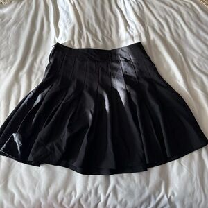 Love Tree Black Circle Skirt with Pleats